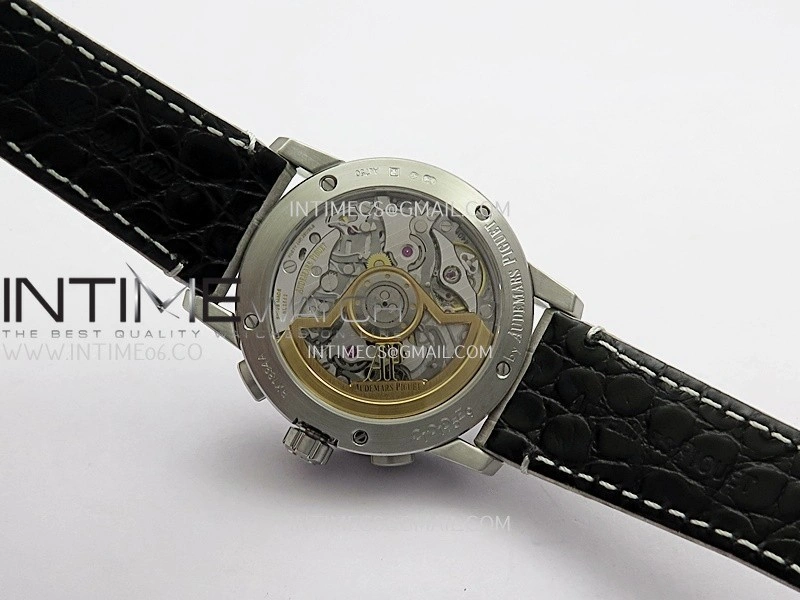 Code 11.59 Chrono 26393 SS APSF 1:1 Best Edition Silver Dial On Gray Leather Strap Super Clone SA4401